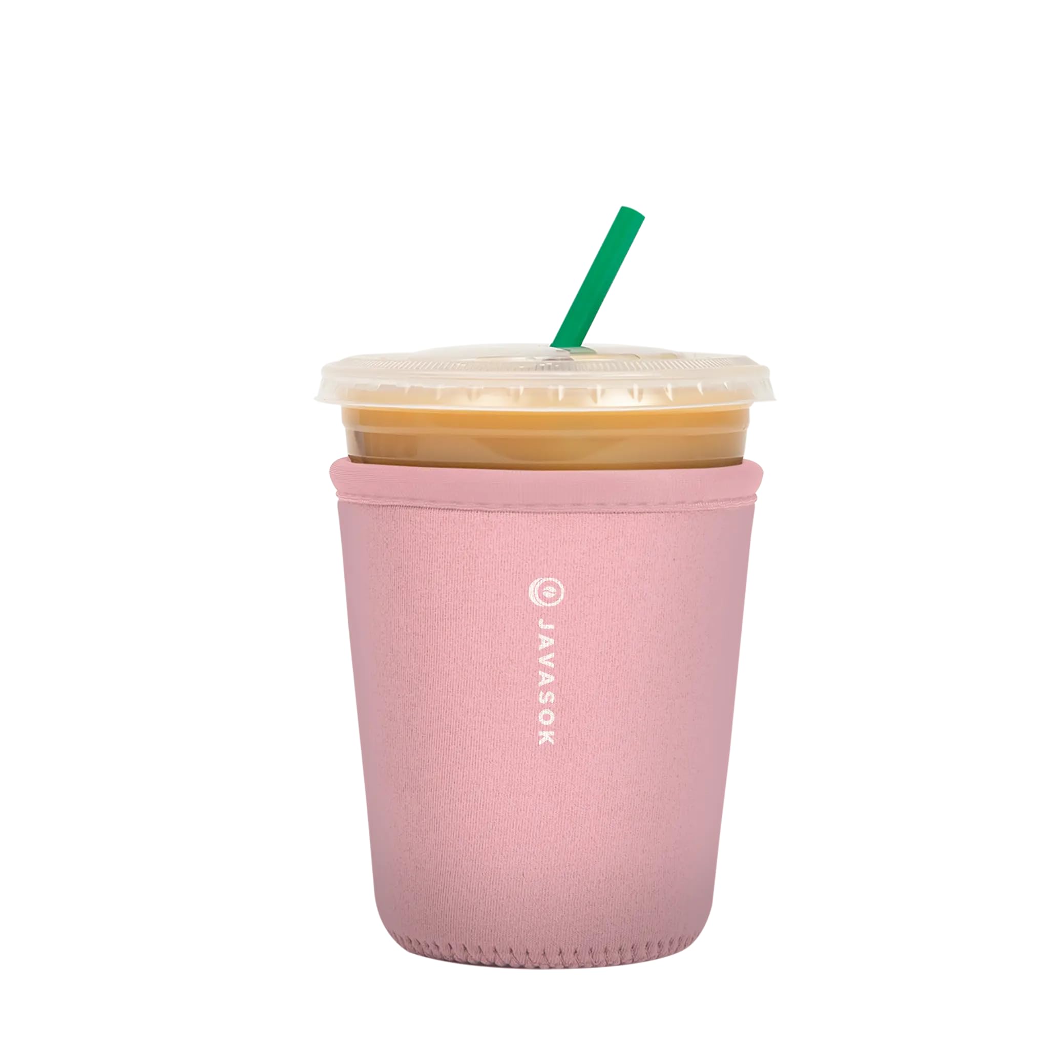 Sok It JavaSok Iced Coffee &amp; Cold Soda Insulated Neoprene Cup Sleeve (Millennial Pink, Small: 16-20oz)