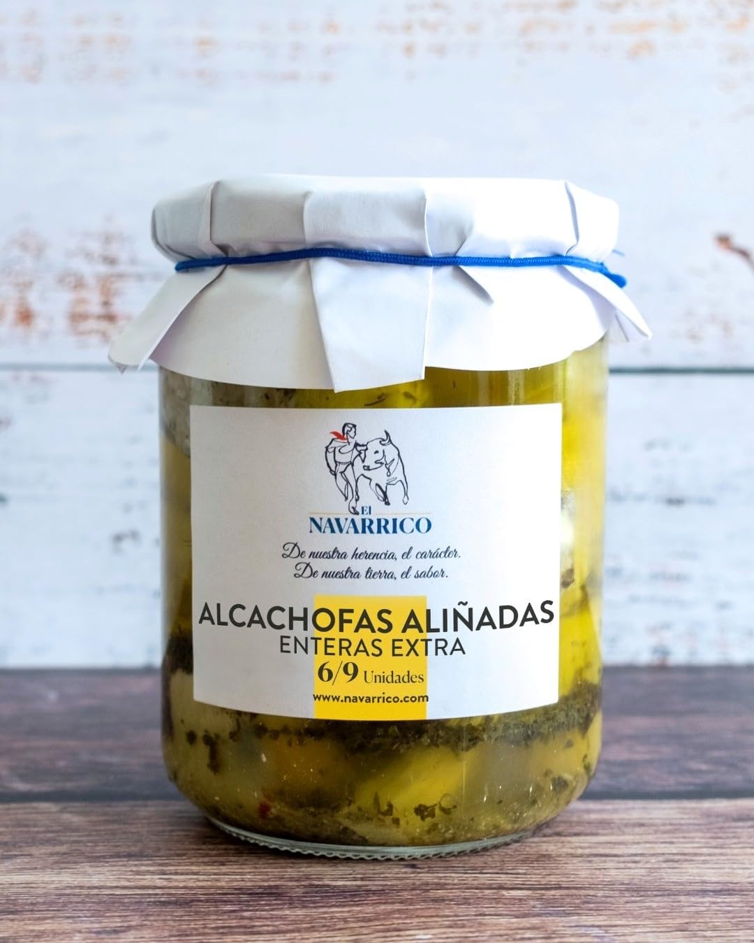 El Navarrico - Alcachofas Enteras Limpias | Agricultura Tradicional | Natural y Fresca (Pack de 6 botes (410gr))