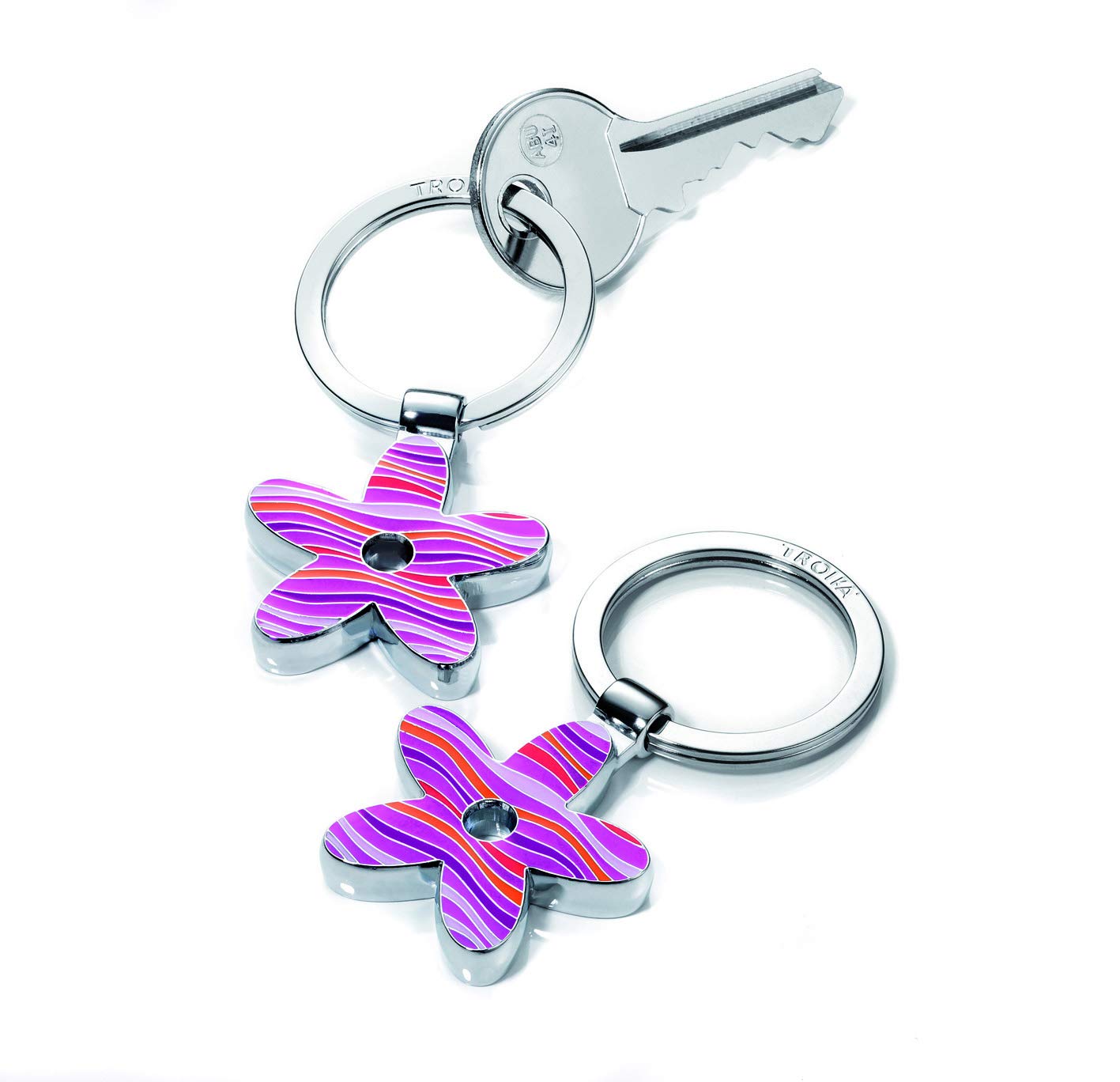 Troika Pink Wavy Flower Keyring Kr1037ch Desertcart INDIA