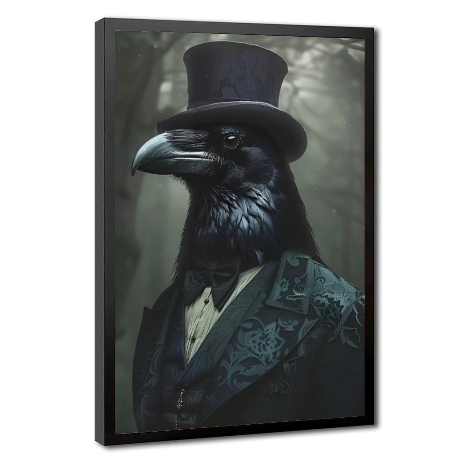Bareronor Gothic Raven Canvas Poster for Dorm Room Decor Gift