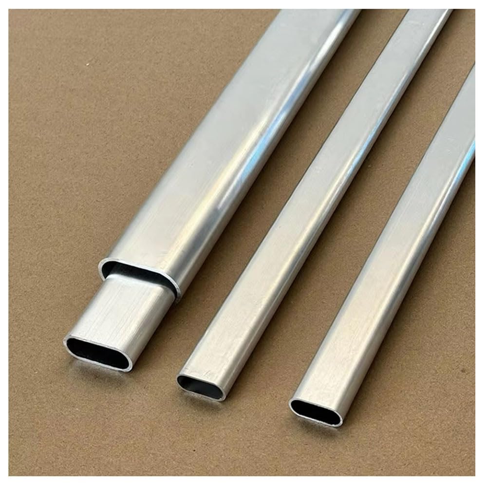 Tubo De Aleación De Aluminio Ovalado Plano De 1 Pieza | Tubo telescópico de manga, tubo de pista, lado largo, 15-30mm(25x11x2)