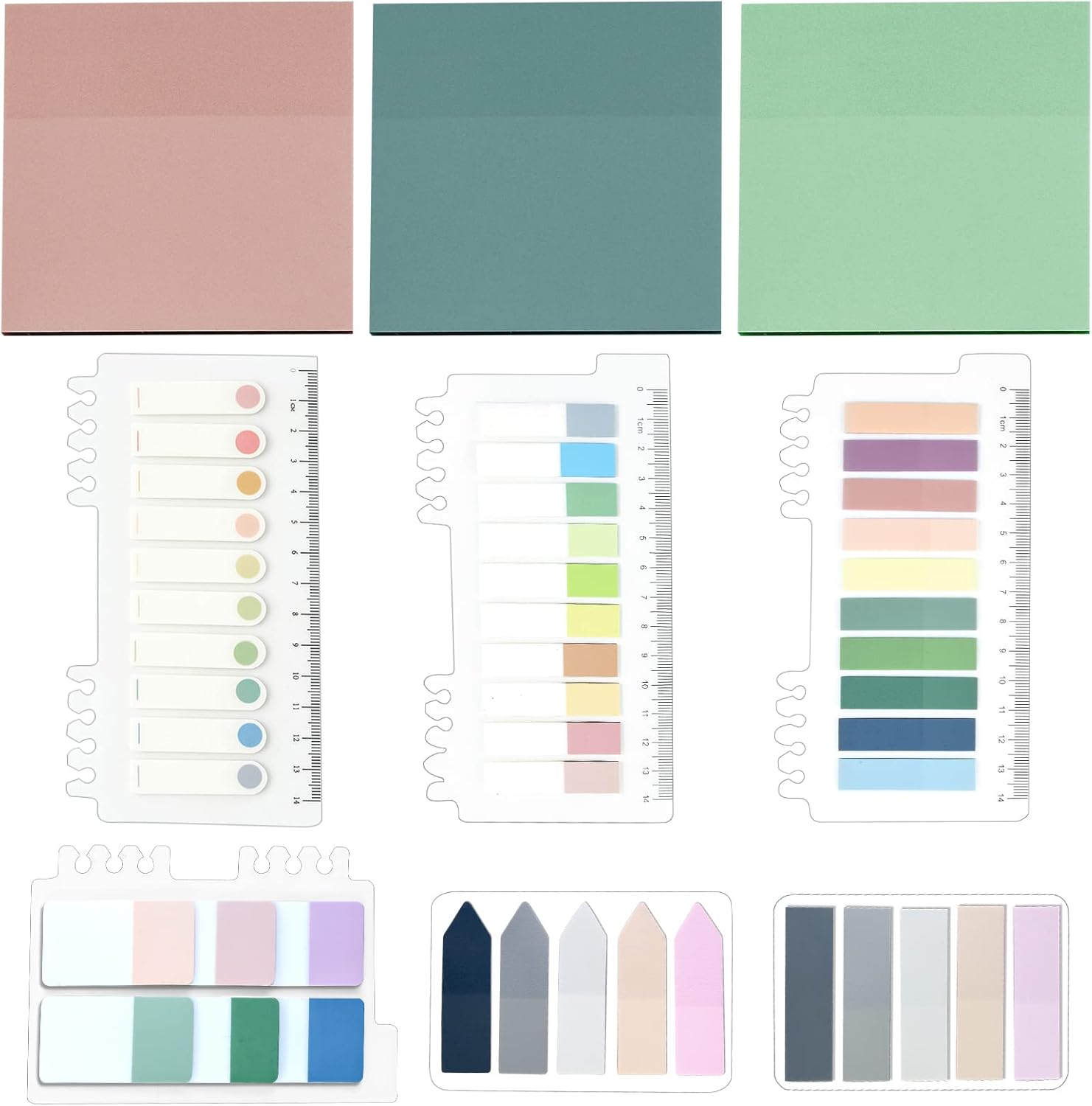 1070 PCS Transparent Sticky Notes Tabs，Selfstick Note Pads Memo Sticky Notes Annotation Page