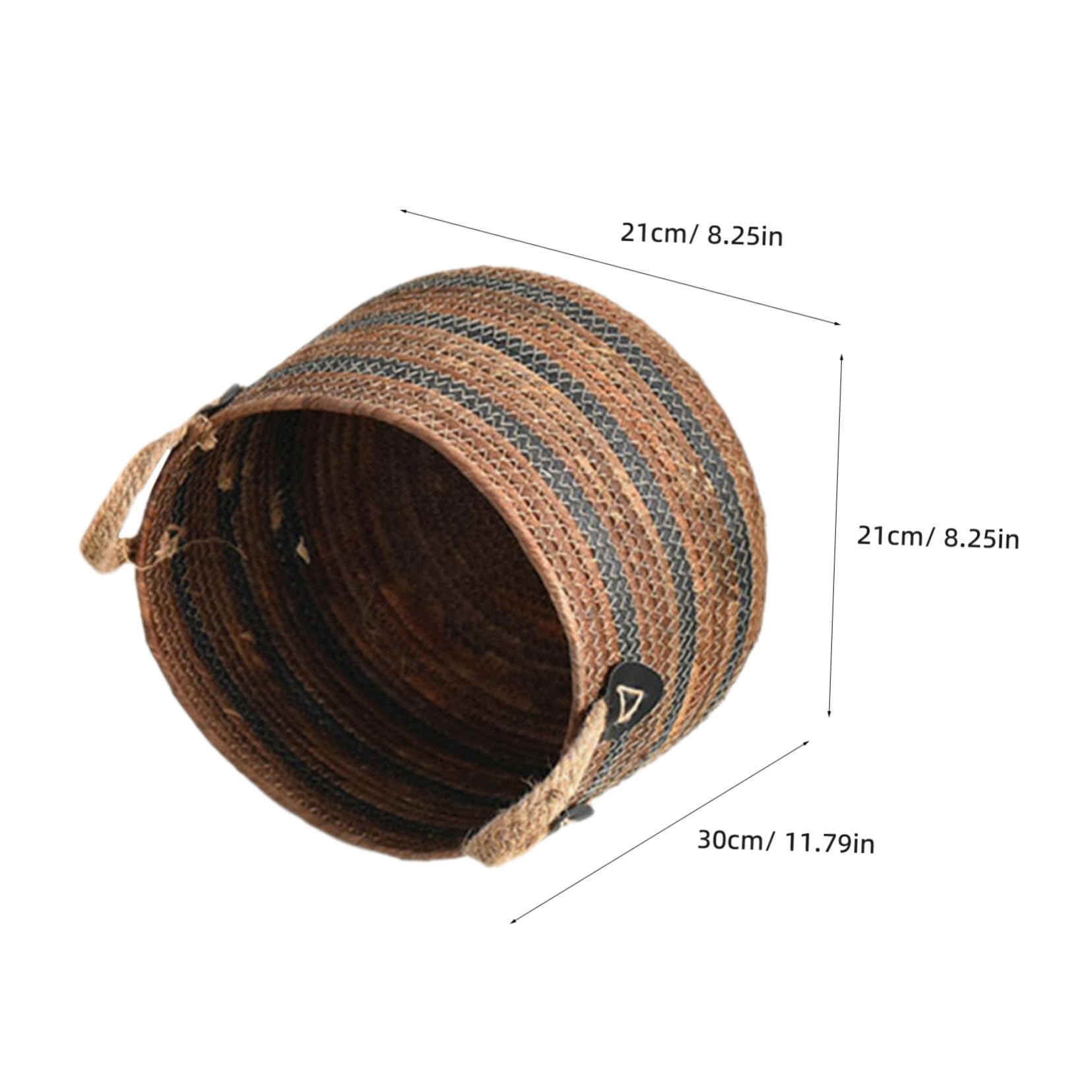 Cesto Intrecciato per Biancheria Piccoli Oggetti 29×21 in Paglia | Stile Rustico Nordico, Capienza Ampia, Facile da Spostare, per Casa e Ordine degli Ambienti