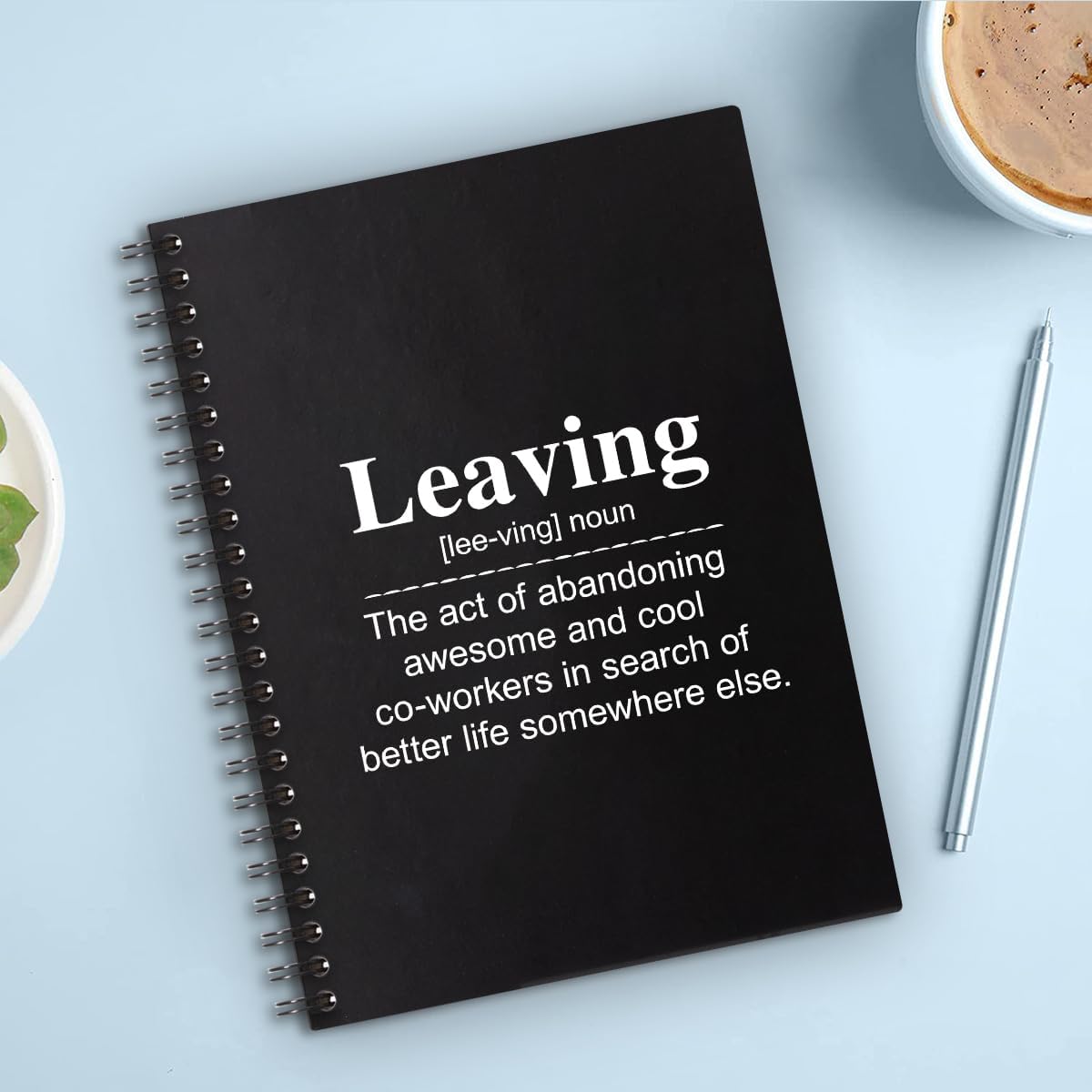 Leaving Definition Hardcover 160 Pages Blank Spiral Notebooks, Employee Appreciation Gift, Thank You Gifts, New Job Gifts for Coworker, Farewell Going Away Gifts for Coworker Colleagues - Image 4