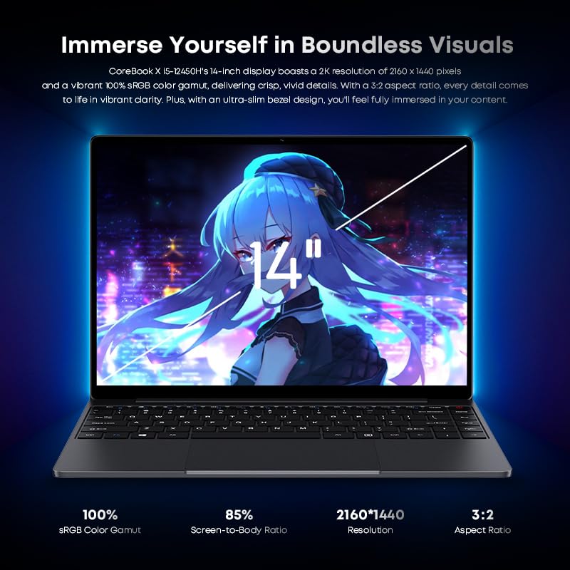 Amazon.com: CHUWI CoreBook X Computadora portátil, AMD Ryzen 7430U