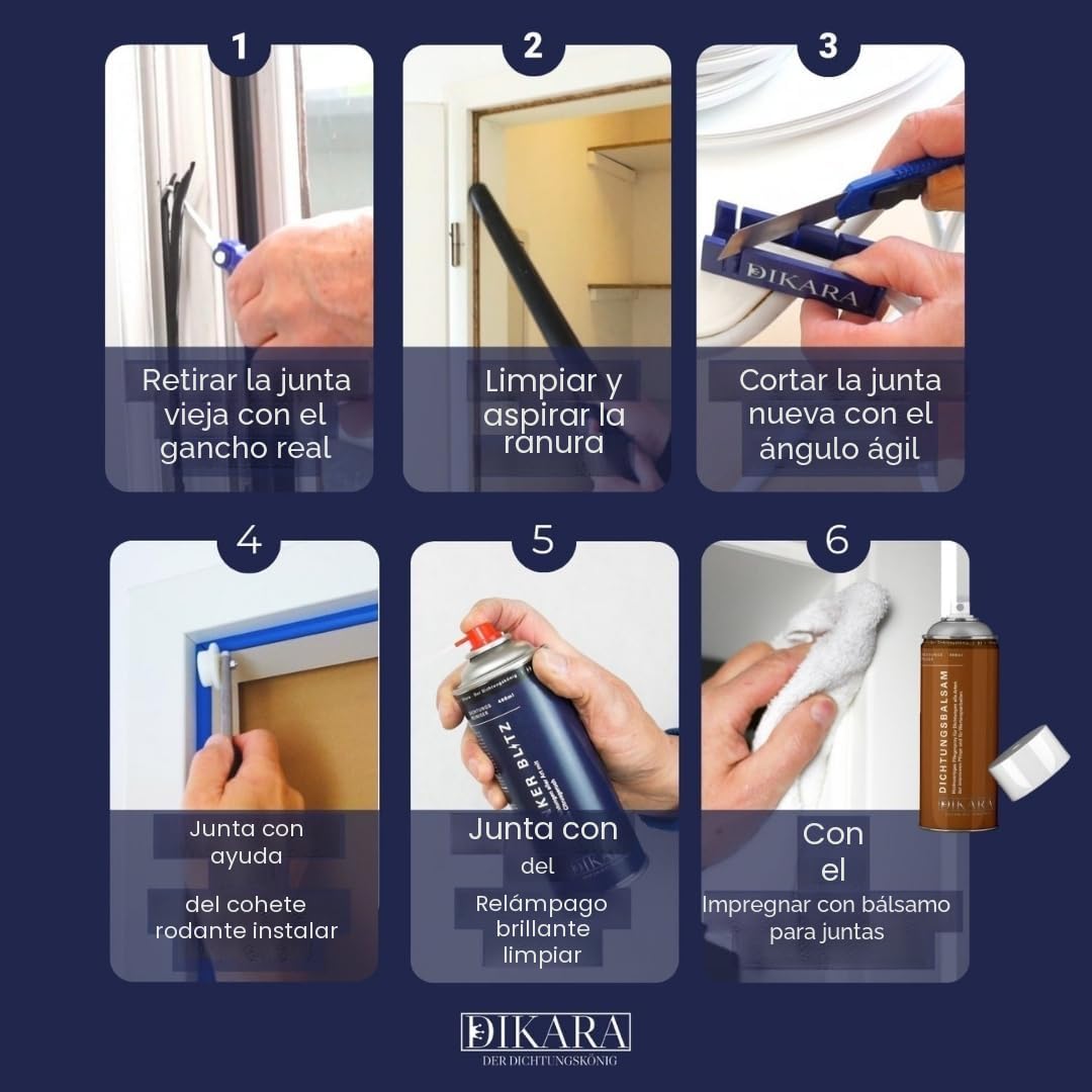 Junta de ventanas para sistemas de ventanas, junta de acristalamiento para exteriores con hilo antiestiramiento para ventanas de plástico y sellado de ventanas de aluminio (negro, 5 m)