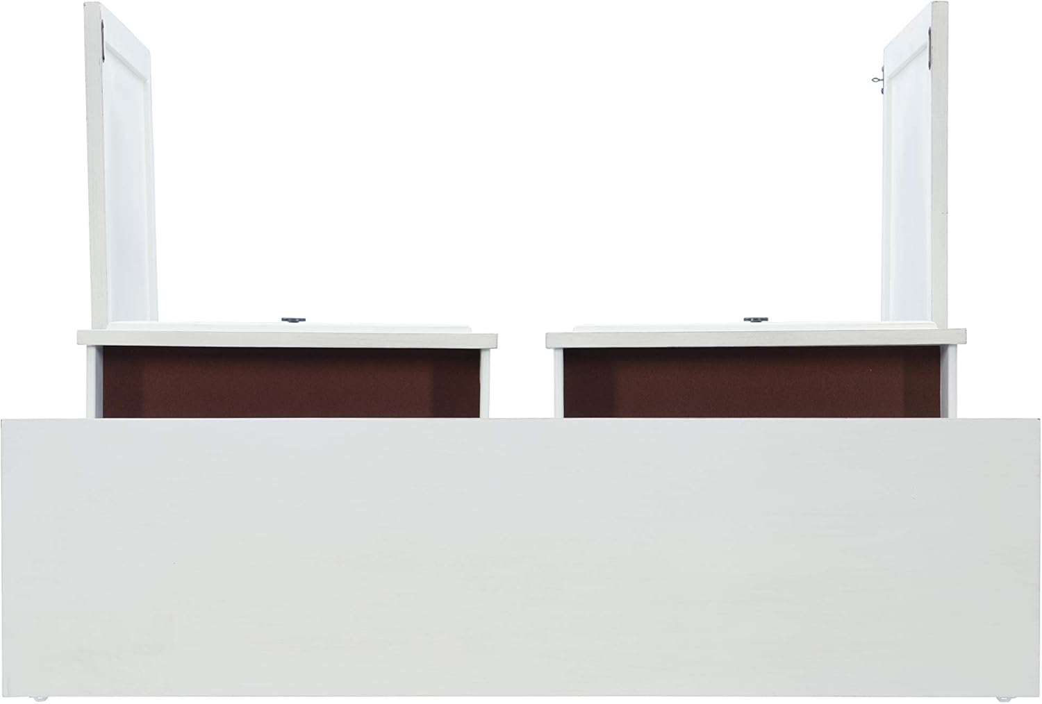 Elegant White Hand-Painted 2-Drawer & 2-Door Storage Console