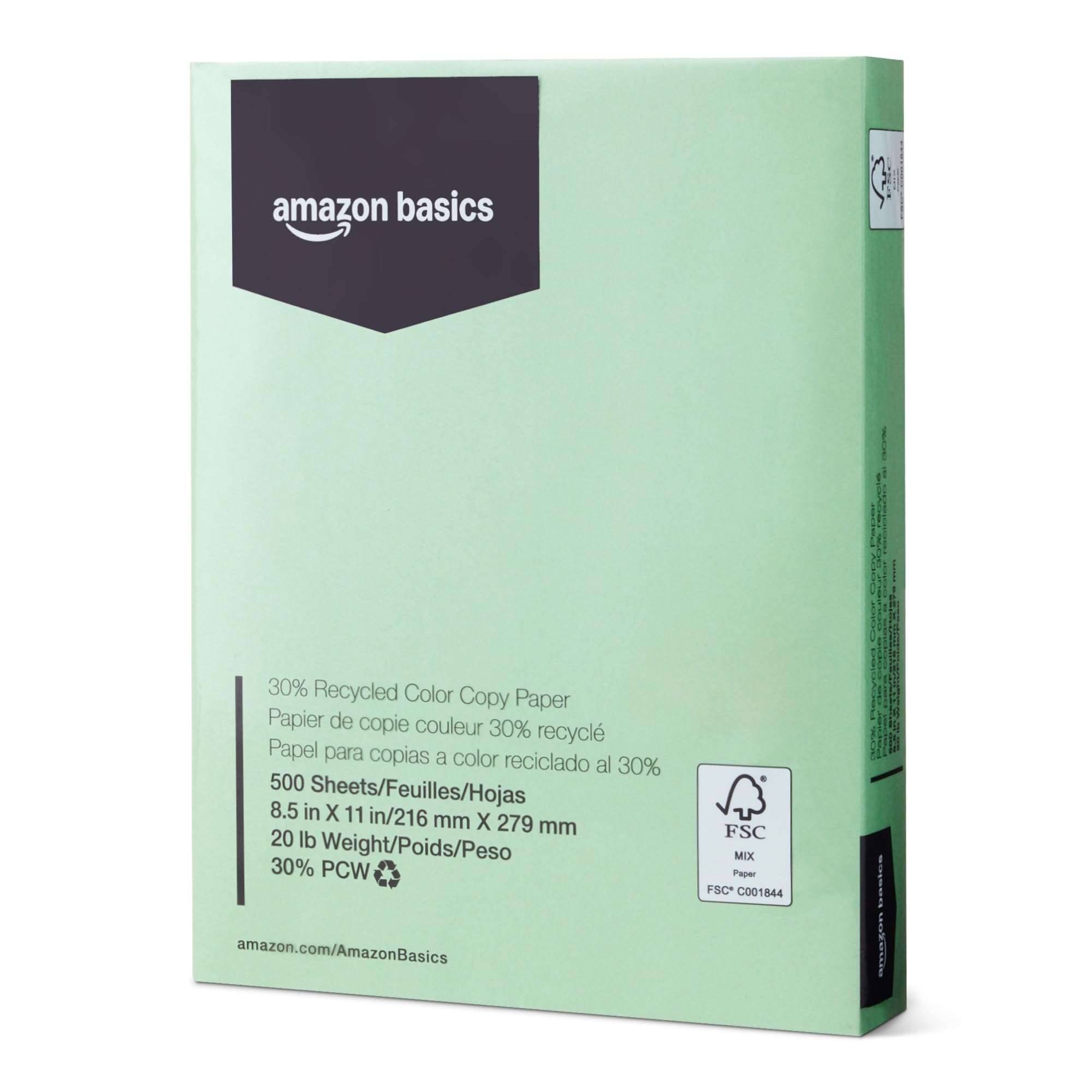 Amazon.com : Amazon Basics 30% Recycled Color Copy Paper, 8.5