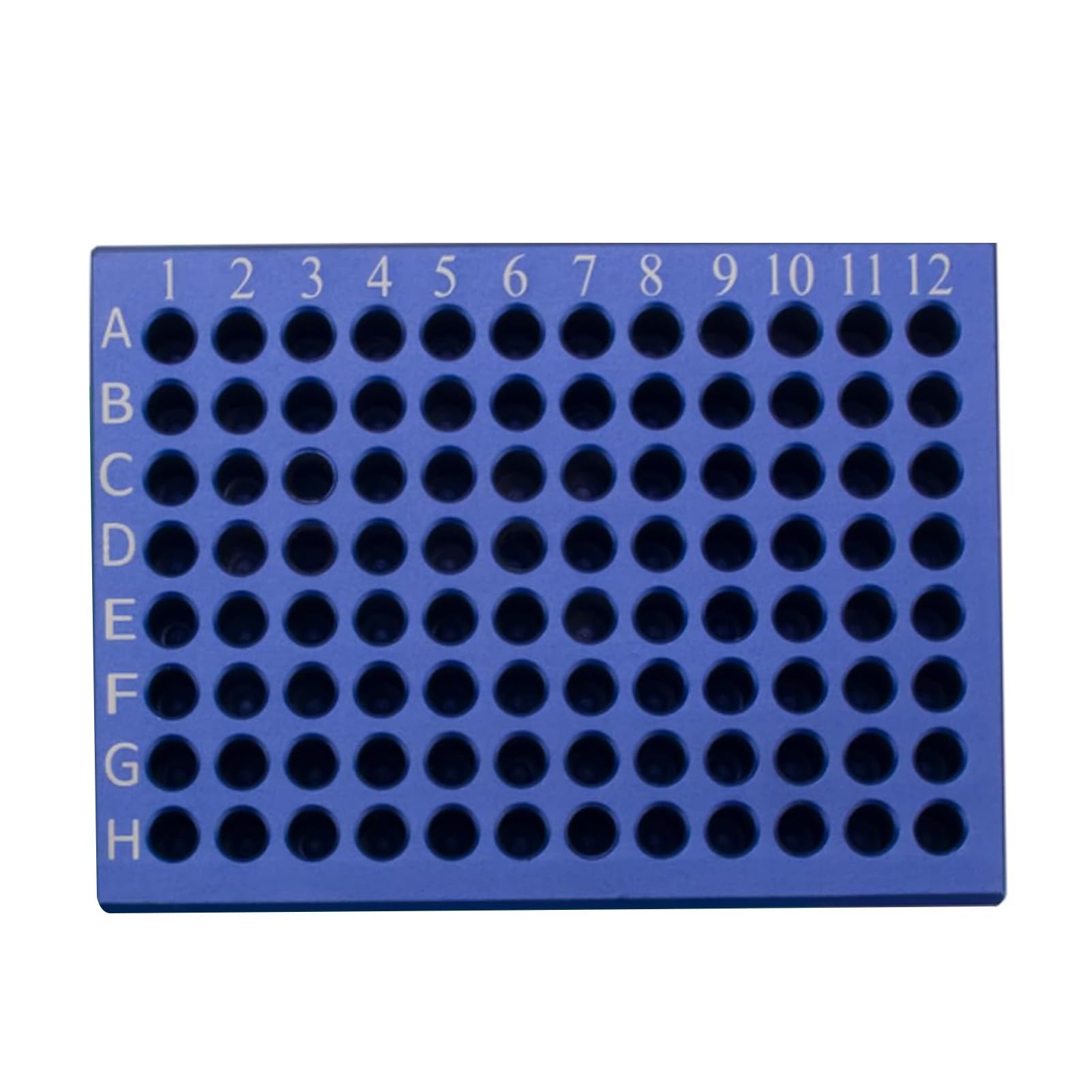 Soporte de Tubos PCR de Aluminio, Bloque de Enfriamiento de 96 Pozos for Laboratorio (0,2 ml 96 agujeros) | Gradilla para tubos de 0,2 ml con base de silicona antideslizante para laboratorio