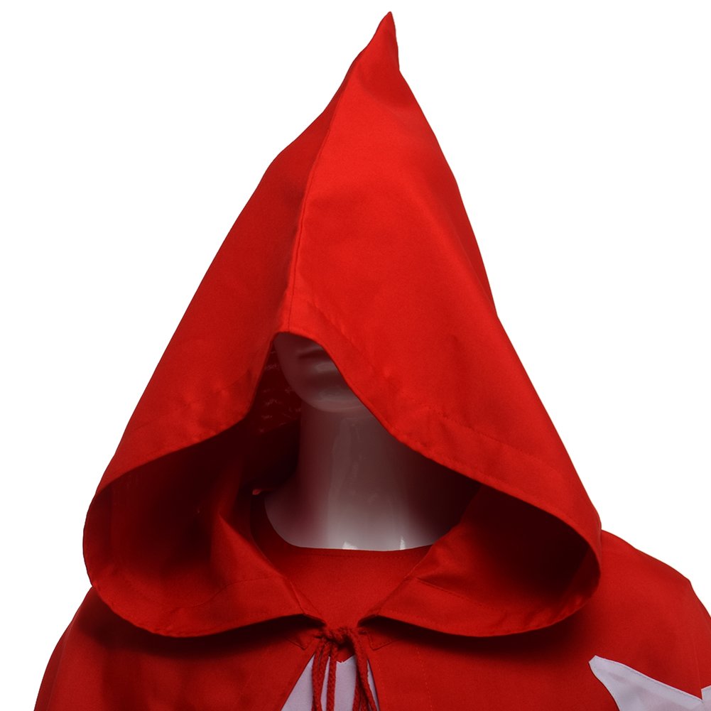 BLESSUME Medieval Templar Knight Cloak Hospitaller Hooded Robe Cape (Red) - Image 4