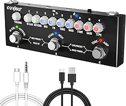 Pedal de Efeitos para Guitarra CUBE BABY Multifuncional Portátil com 9 Simulações de Amp 8 IR CAB Bluetooth Gravação em Celular Bateria Integrada Tuner e Modos PRESET/LIVE/EDIT para Músicos