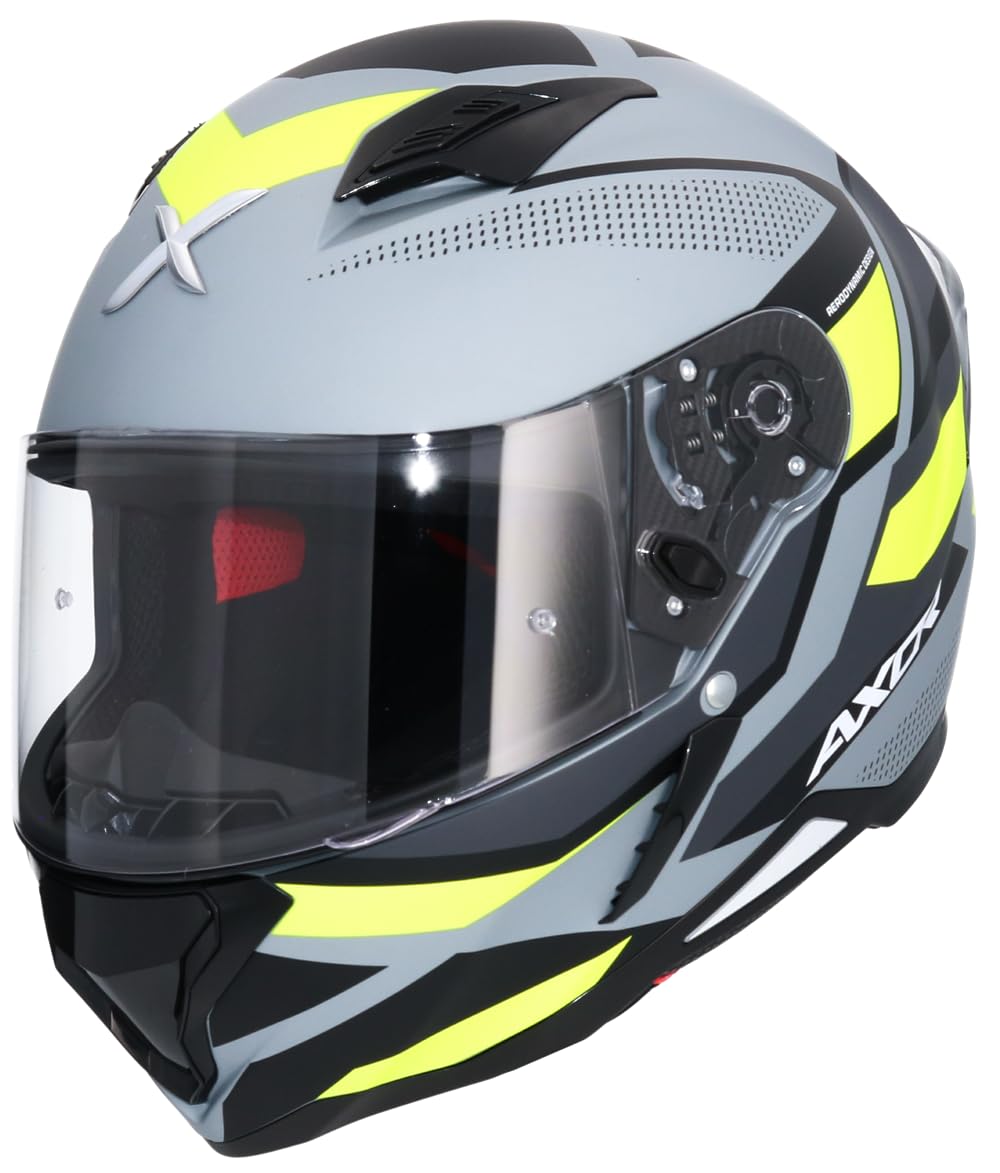 Shiro Helmets Casco Integral Modelo Hunter Negro Mate Amarillo Flúor Cornet Totalmente Homologado (L 59/60)
