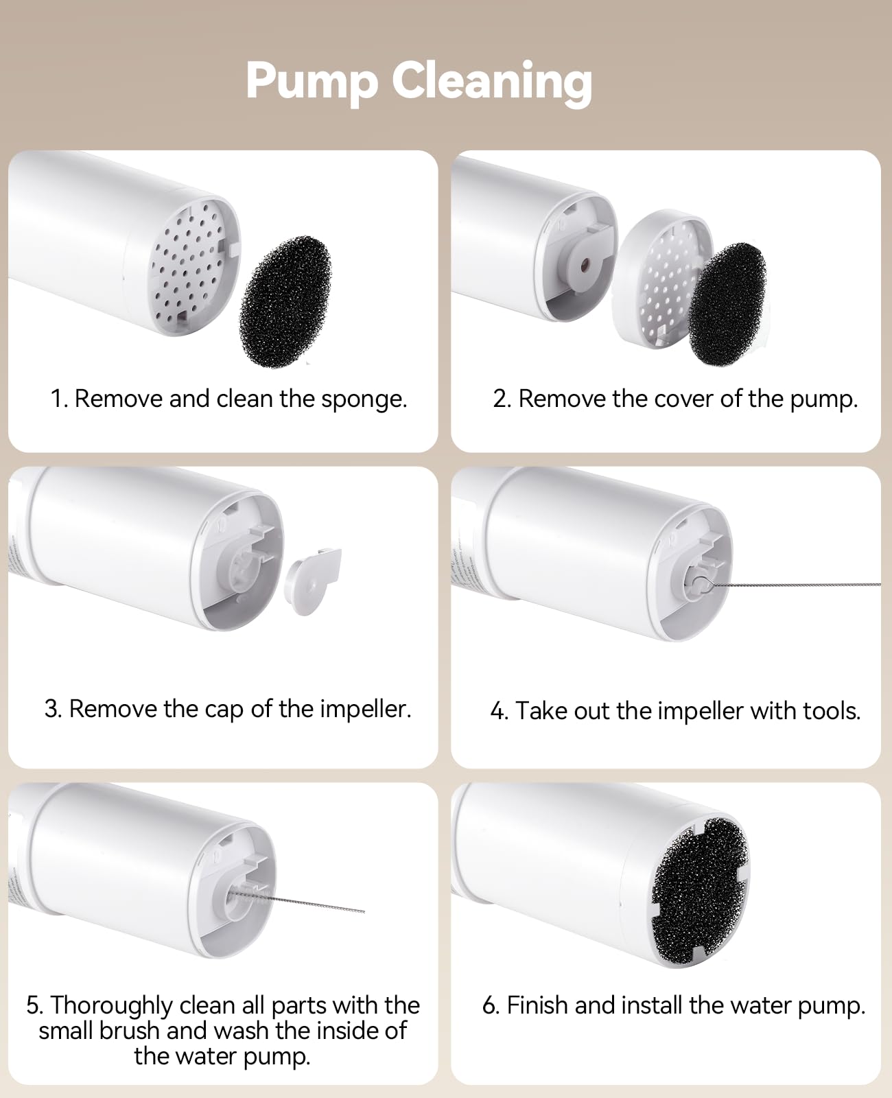 6 Pacchetti di Filtri per Fontana d'Acqua per Gatti e 6 Pacchetti di Spugne di Ricambio, Filtro per FEELNEEDY 8L Fontanella per Gatti senza Fili FN-W18