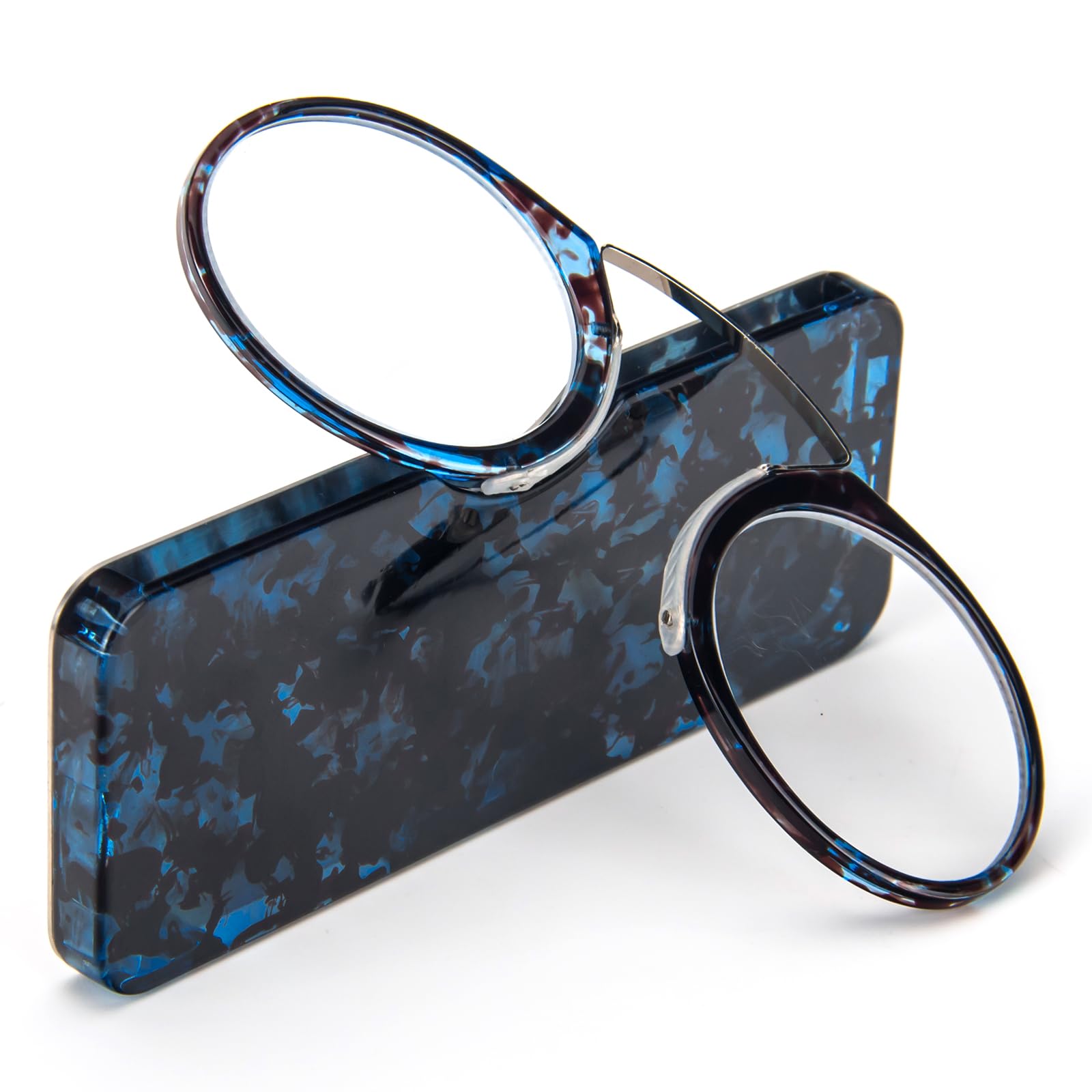 KoKoBin Unisex Lesegläser Kompakte Sehehilfe Mini Nose Clip Bügellose Lesebrille Rutschfest Lesehilfe- Immer griffbereit