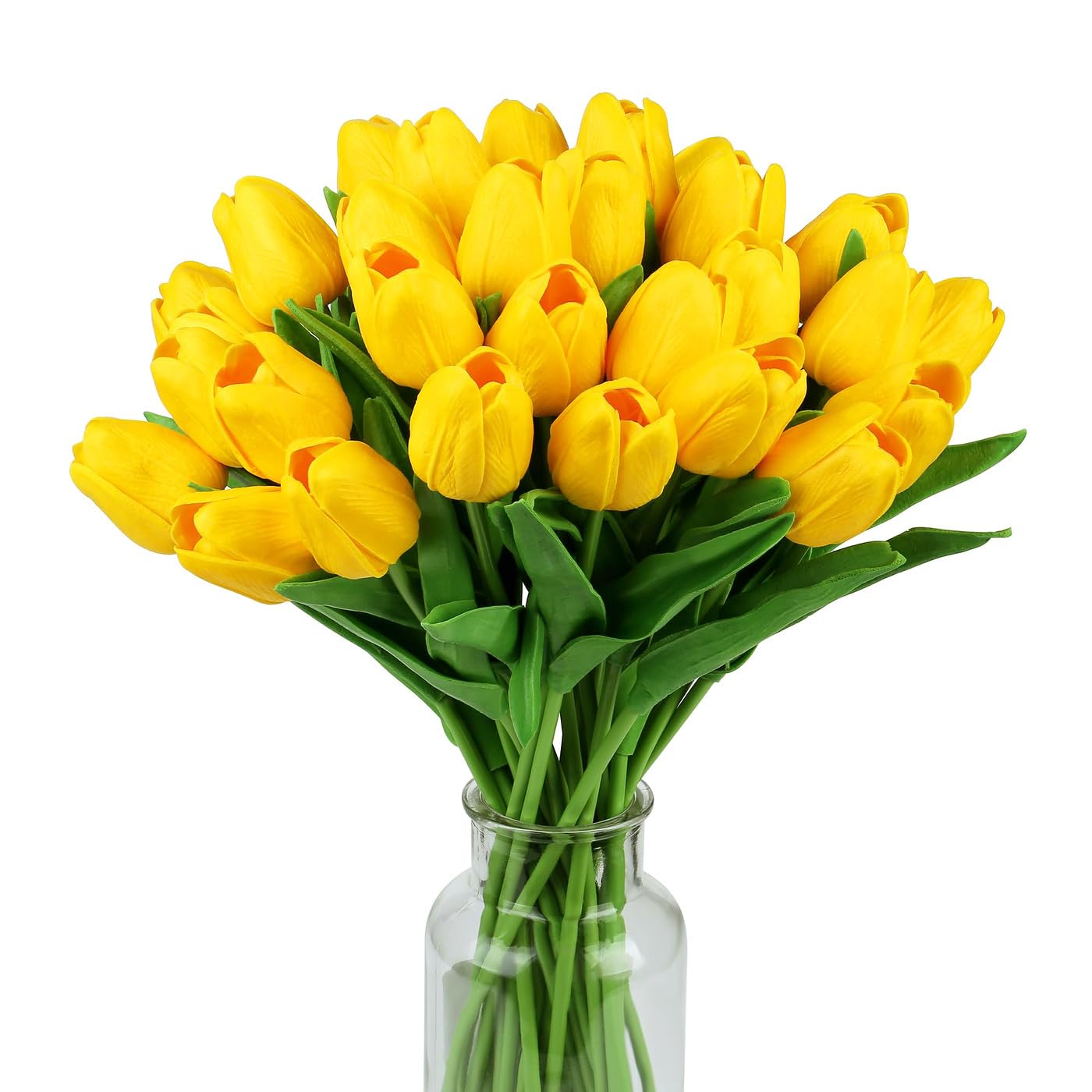 Sahoottie Yellow Artificial Tulips Flowers Faux Flowers that Look Real