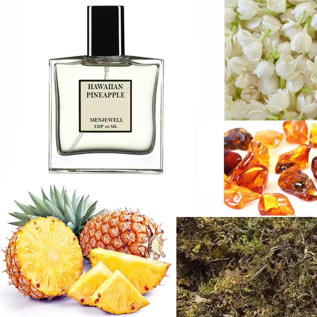 Menjewell Luxury HAWAIIAN PINEAPPLE Unisex Eau De Parfum Perfume with Jasmine,Amber,Mossy and Pineapple|Premium,Long Lasting fruity fragrance for Men and Women,50ml-picture-50