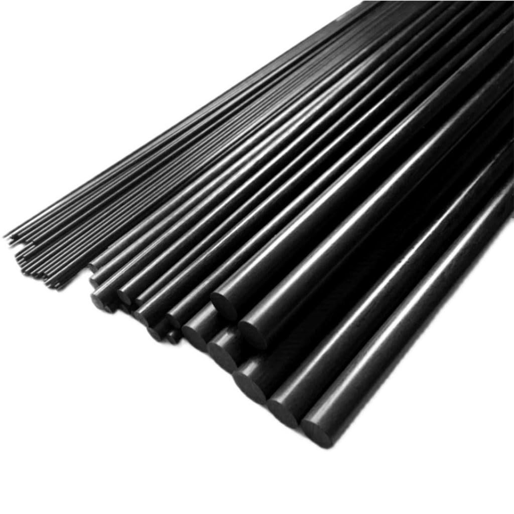 10pcs 500mm Carbon Fiber Rod, Diameter 1mm 1.5 2 2.5 3 4 5 6 7 8mm Solid Carbon Rod For Toy Model Aircraft Kites (Size : 2.5mm)