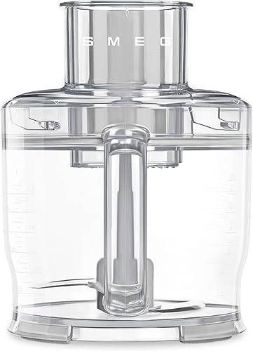 Miniatura 5 de SMEG Batidora de mano y procesador de alimentos HBF03 con accesorio HBFP11 - Estilo retro, motor de 350 W, velocidad variable, tazón Tritan Renew,