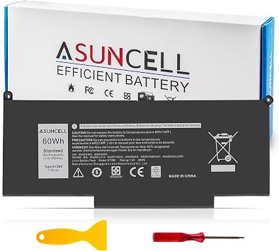 ASUNCELL F3YGT 60Wh 7480 Laptop Battery for Dell Latitude 7490 7390 7280 7290 7380 E7490 12 7000 7290/13 7000 P29S002/14 7000 Series P73G P73G001 P73G002 DM3WC