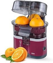XSQUO Automatic Electric Orange Squeezer with Double Head Natural Juice Quick Quiet Easy Cleaning Compact Powerful Kitchen Home Daily