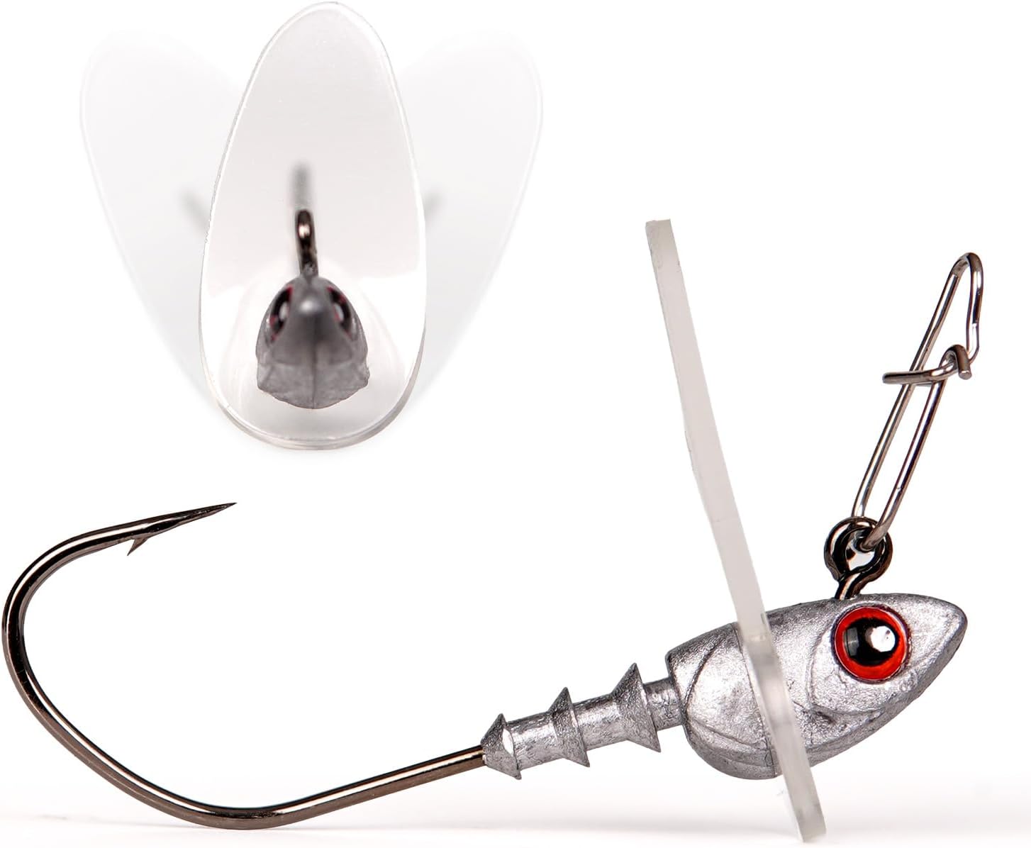 Scrounger Swimbait Jig Heads, Minnow Style Action for Bass Freshwater Saltwater Fishing 1/8 3/16 1/4 3/8 1/2