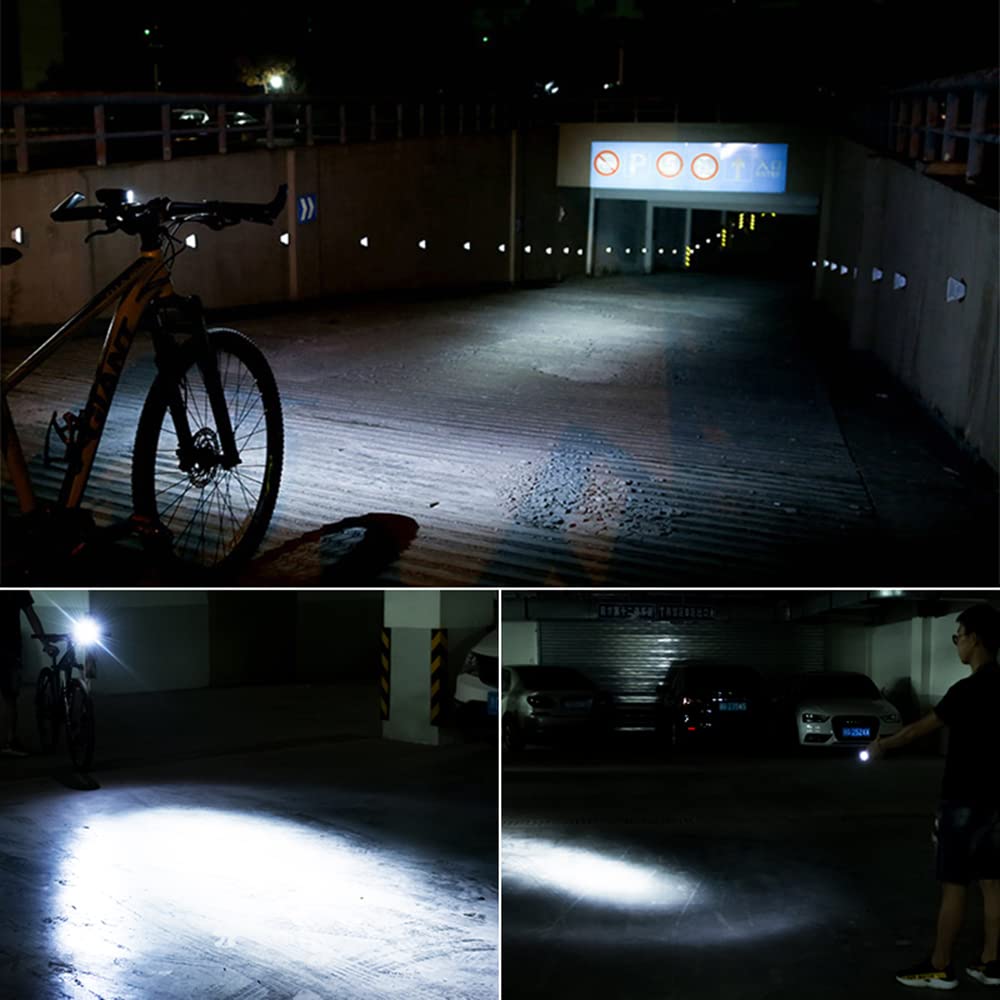 Phare de vélo, klaxon, Lampe multifonctionnelle Rechargeable par USB et à énergie Solaire, étanche, Accessoires de vélo