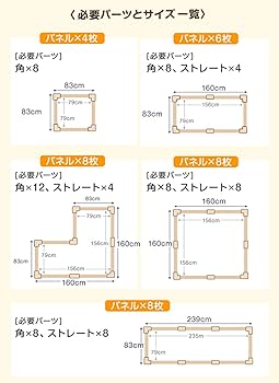 Amazon.co.jp: タンスのゲン ベビーサークル RENEW! 天然木 ジョイント