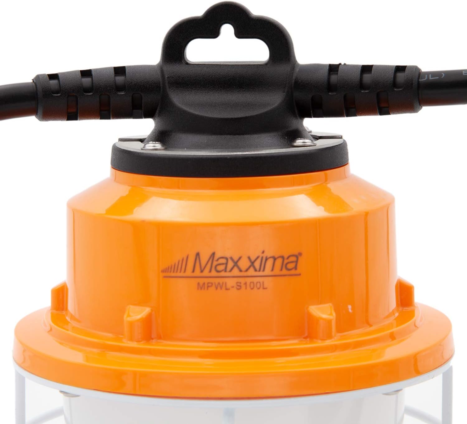 Maxxima Heavy Duty LED Construction String Light - 10,000 Lumens 100 Watts, 50 Ft, Linkable, 5000K Daylight, IP65, Ideal for Portable Job Site or Shipyard Lighting Needs