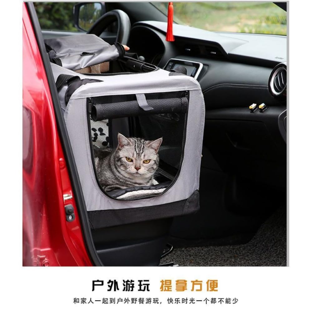 Amazon.co.jp: EVREFIN 車用ペットケージ 折りたたみ式 ポータブル