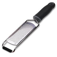 Stainless Steel Cheese Grater Ergonomic Soft Handle Lemon Ginger Potato Zester with Plastic Cover