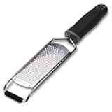 Stainless Steel Cheese Grater, Ergonomic Soft Handle Lemon Ginger Potato Zester with Plastic Cover