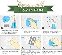 Vista 4 de Kaxich Calcomanías navideñas para ventana, decoración de ventana de Navidad, decoraciones de Navidad, copos de nieve, Papá Noel, para ventanas