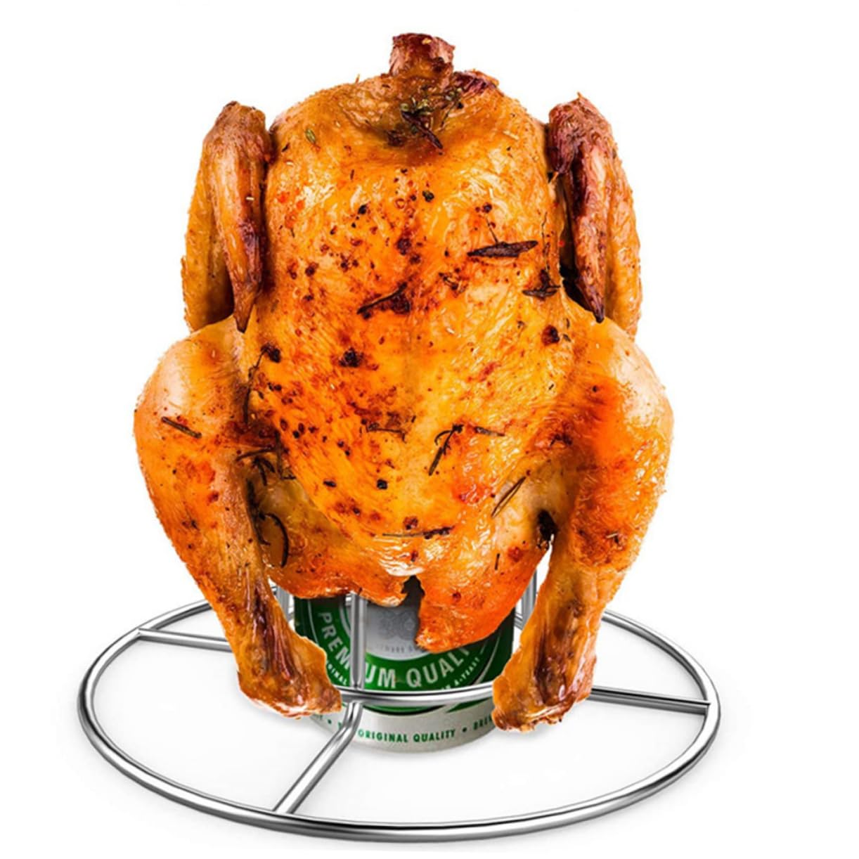 2 Pezzi Supporto per Pollo Arrosto in Rotonda Stabile per Barbecue all Facile da Montare e Smontare Design e Pratico per Cottura Uniforme