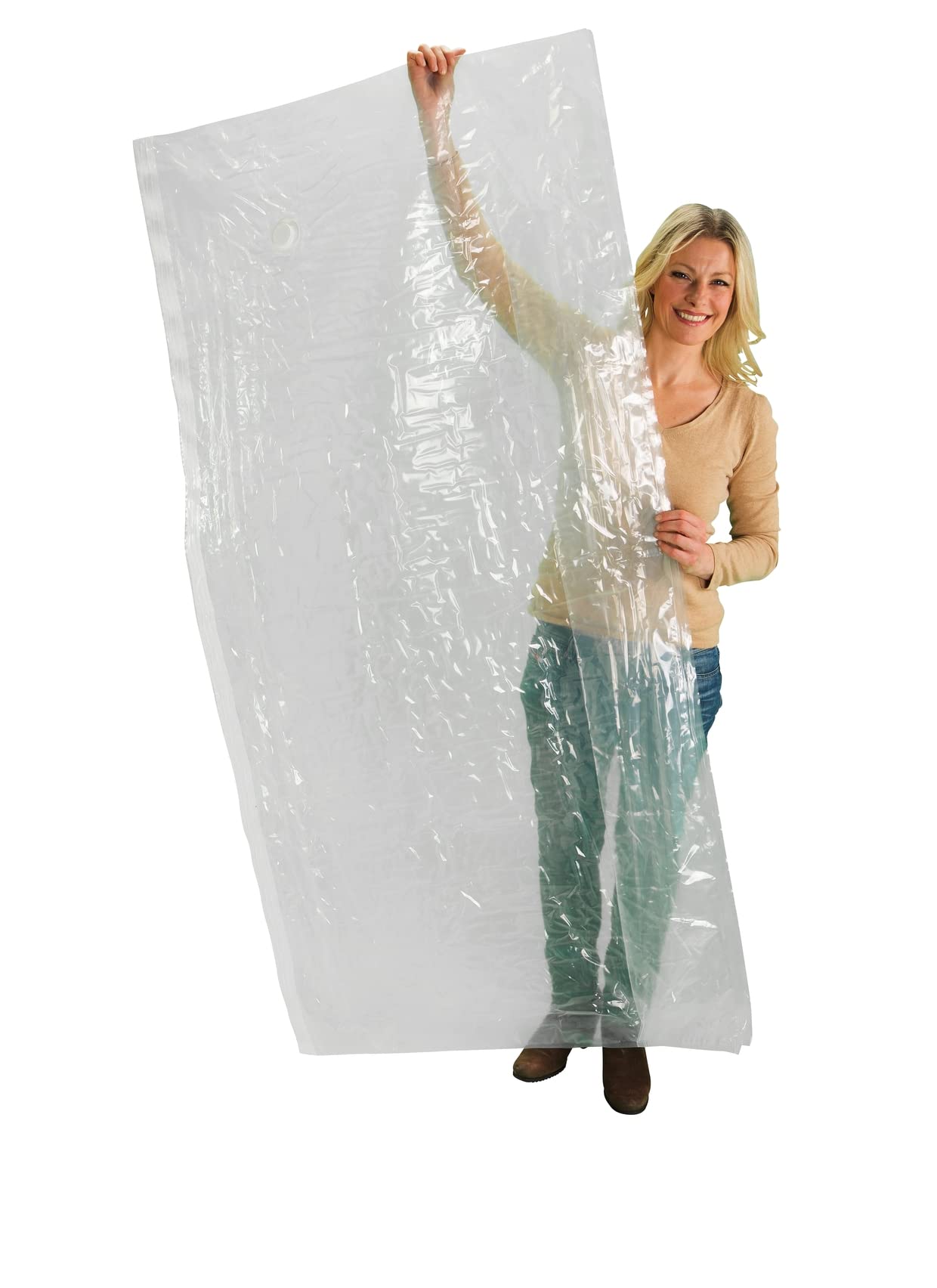 Wenko Almacenaje Al Vacío XXL, Polietileno, Transparente, 50x180x90 cm (Paquete de 4)
