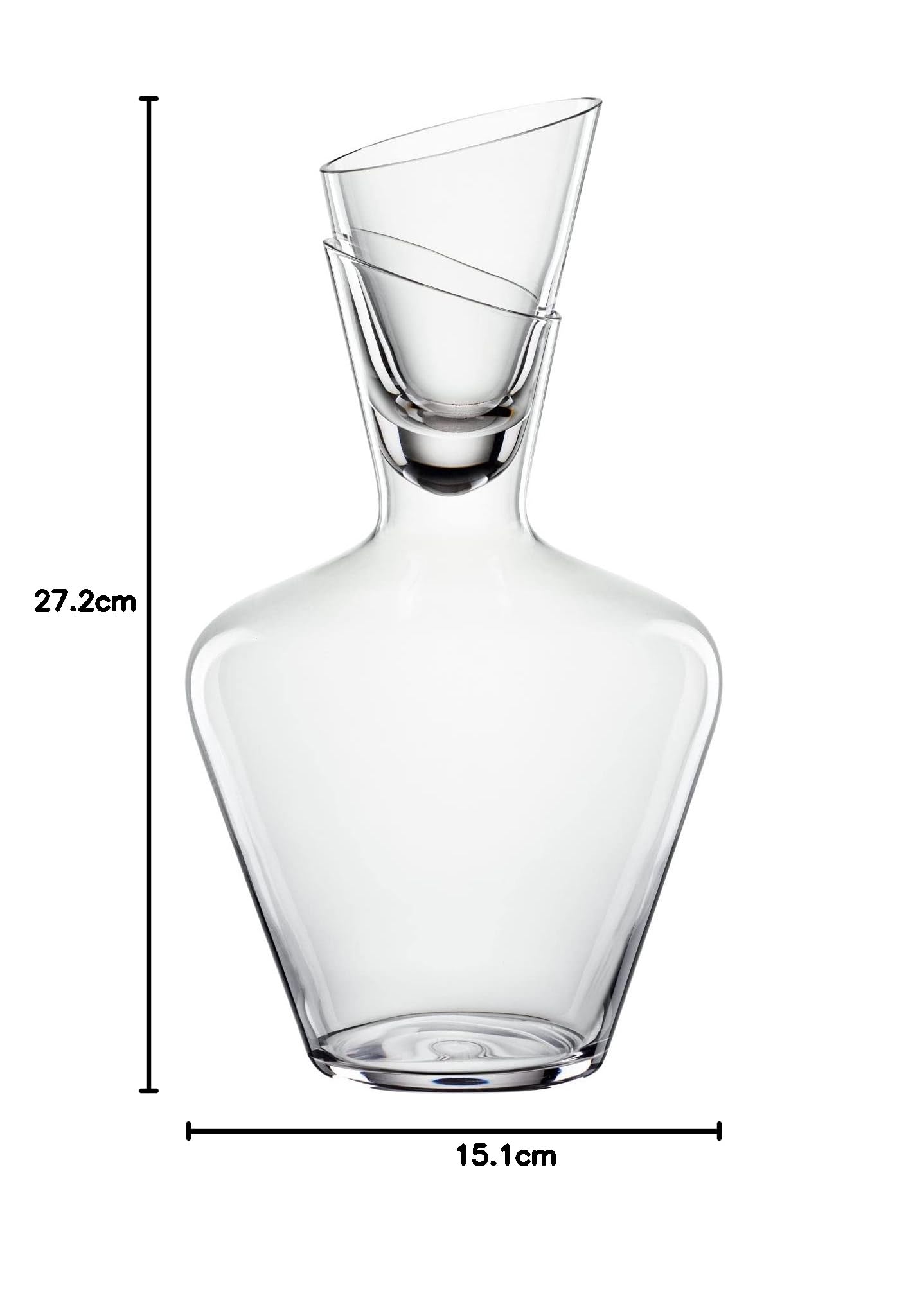 Spiegelau Definition Dekanter – europäisch hergestellter Kristall-Weindekanter mit Stopfen für Rot oder Weiß – spülmaschinenfest, 940 ml, 1 Stück