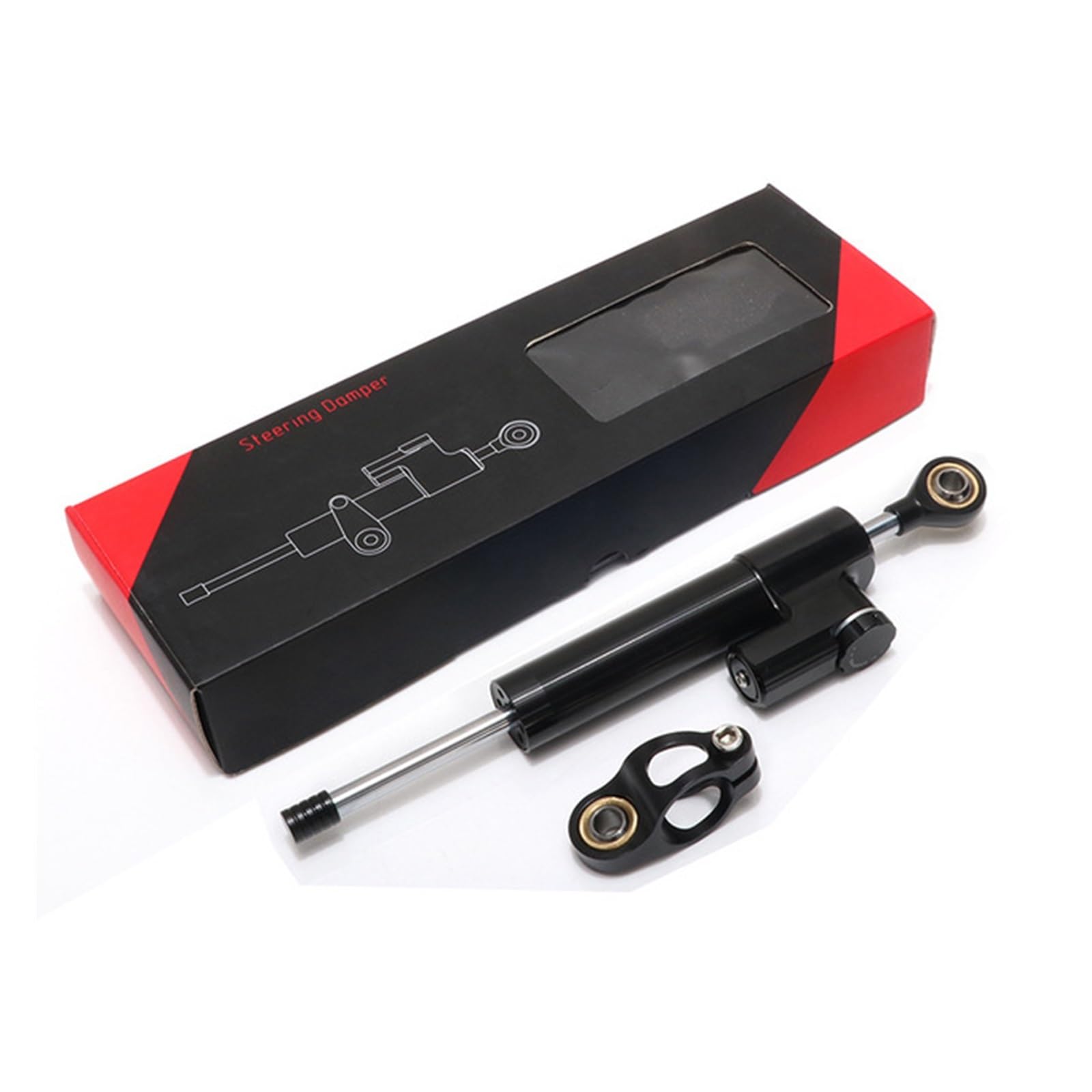 Absorber Motorcycle Damper Motorcycle Steering Damper Stabilizer For CB600F For HORNET CB 600F 2007-2015 2016 2008 Linear Reversed Safety Control+Bracket(Black-damper)