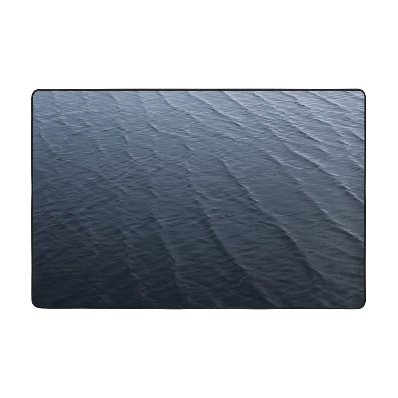 Tapis en flanelle PEIXEN noir pour rechauffer un sol froid de chambre ou de salon