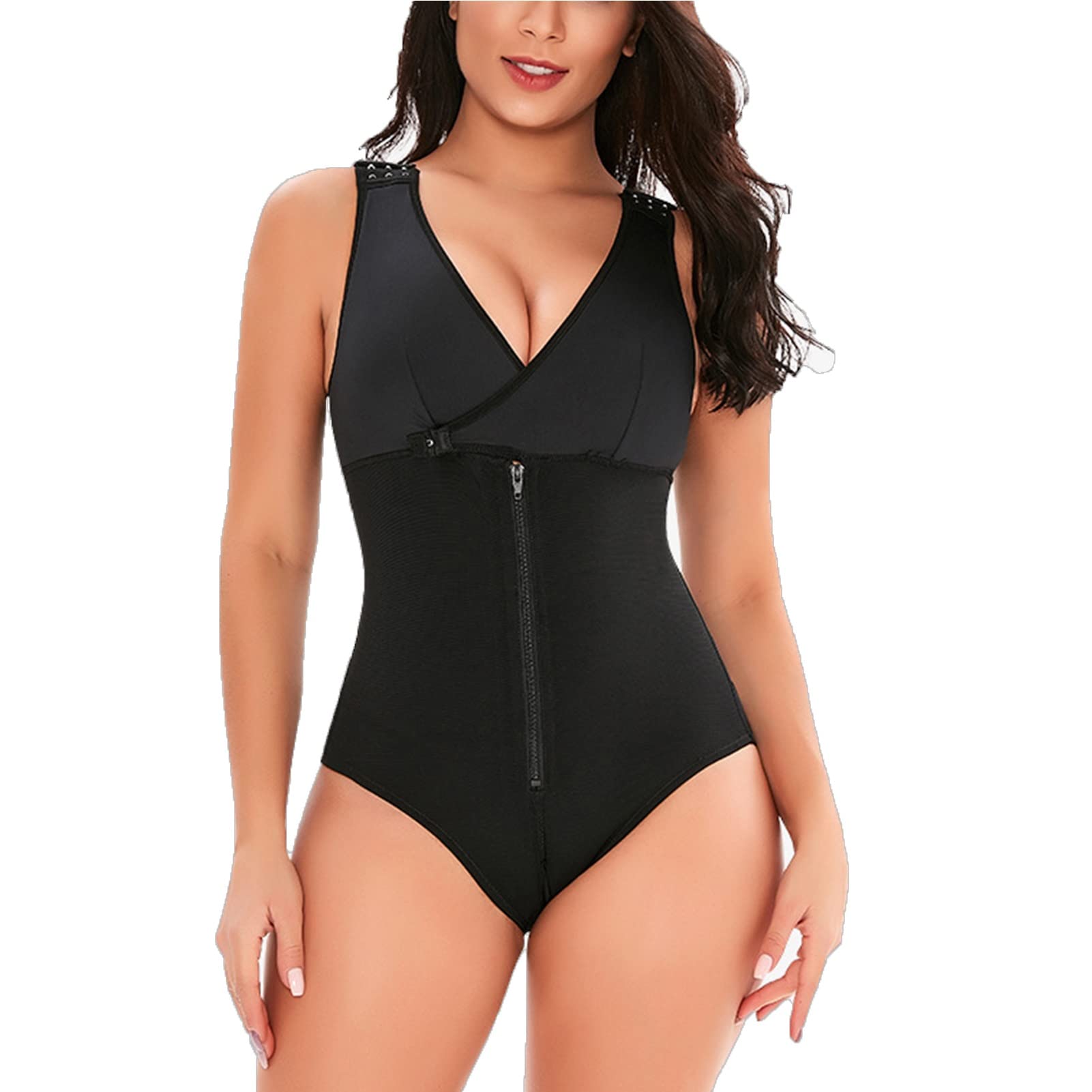 XANAYXWJ Pełne ciało dla kobiet z podnośnikiem łka Plus Size Body Shapewear Regulowany kombinezon z gorsetem do karmienia piersią