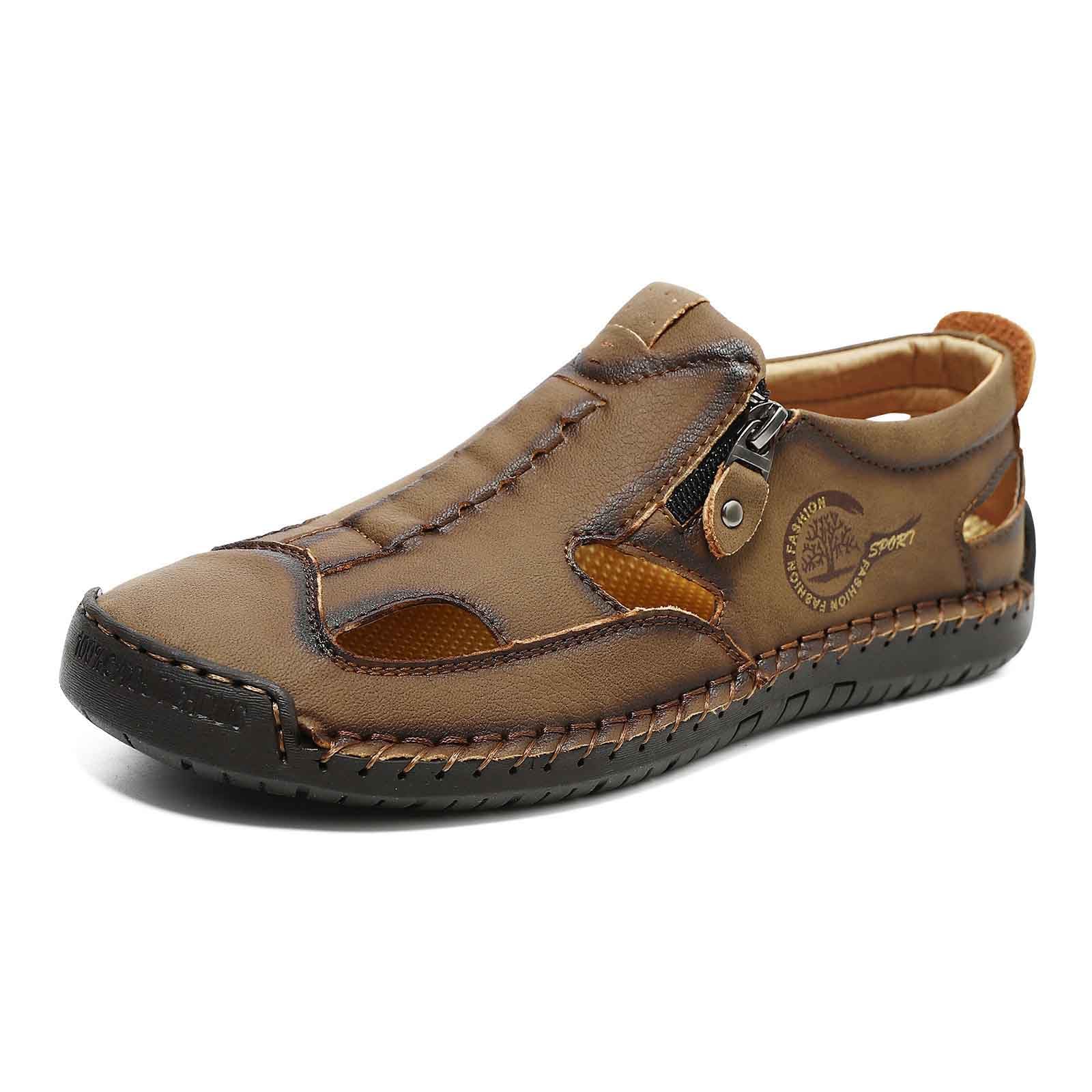 Sandalo Uomo Sandalo Uomo Estivo Ciabatte Cuoio Gomma Sandali 47 Infradito Comodi Da Mare Scarpe Pelle Per Scogli Chiusi Aperti Estive Scoglio 39 Ortopediche Eleganti Ciabatta Estiva Plantari Ragazzo