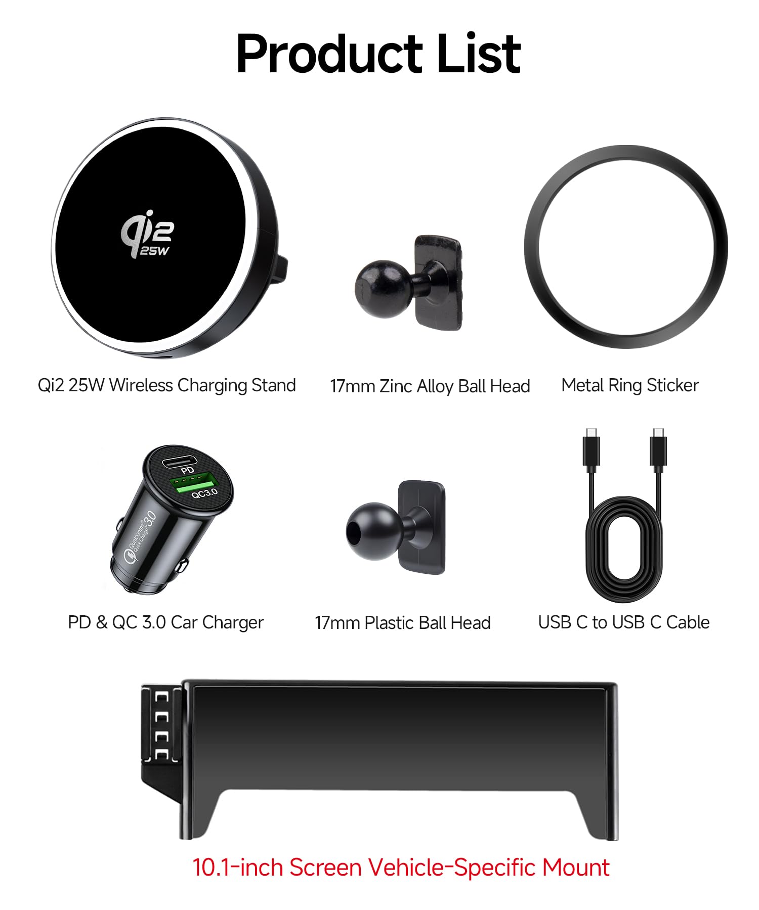Qi2.2 25W Caricabatterie Wireless Car Phone Mount per Audi Q5/SQ5/A5/S5 2021-2025 | A5/S5/RS5/A4/A4 Allroad/S4 2020-2025, 10.1 "Schermo Magsafe Accessori Supporto magnetico per telefono cellulare, Staffa GPS