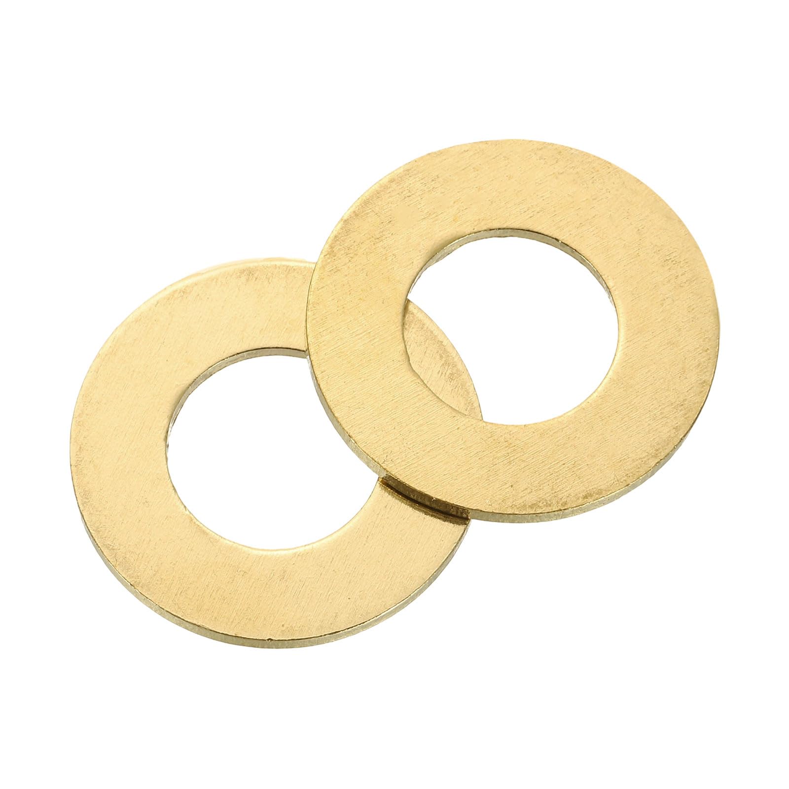 sourcing map M12 Flat Washer, 16 Pcs Brass Ring Flat Washers 24mm OD 1.2mm Thick Metal Sealing Gasket Ring for Screws Bolts Nuts