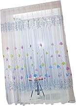 Homoyoyo Cortinas Transparentes Cortinas De Bloqueio De Sol Cortinas Transparentes De Janela Cortinas De Porta Cortinas De Quarto Cortinas De Sala De Estar Cortina Para Janela Lótus Azul