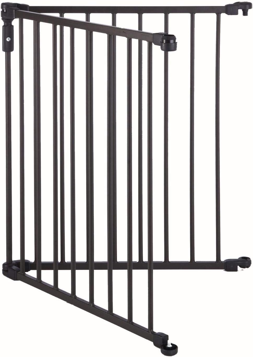 3-in-1 Arched Décor Metal Superyard Two-Panel Extension: 48 Inch Play Yard Extension - Works with Metal Superyard Playpens - Matte Bronze
