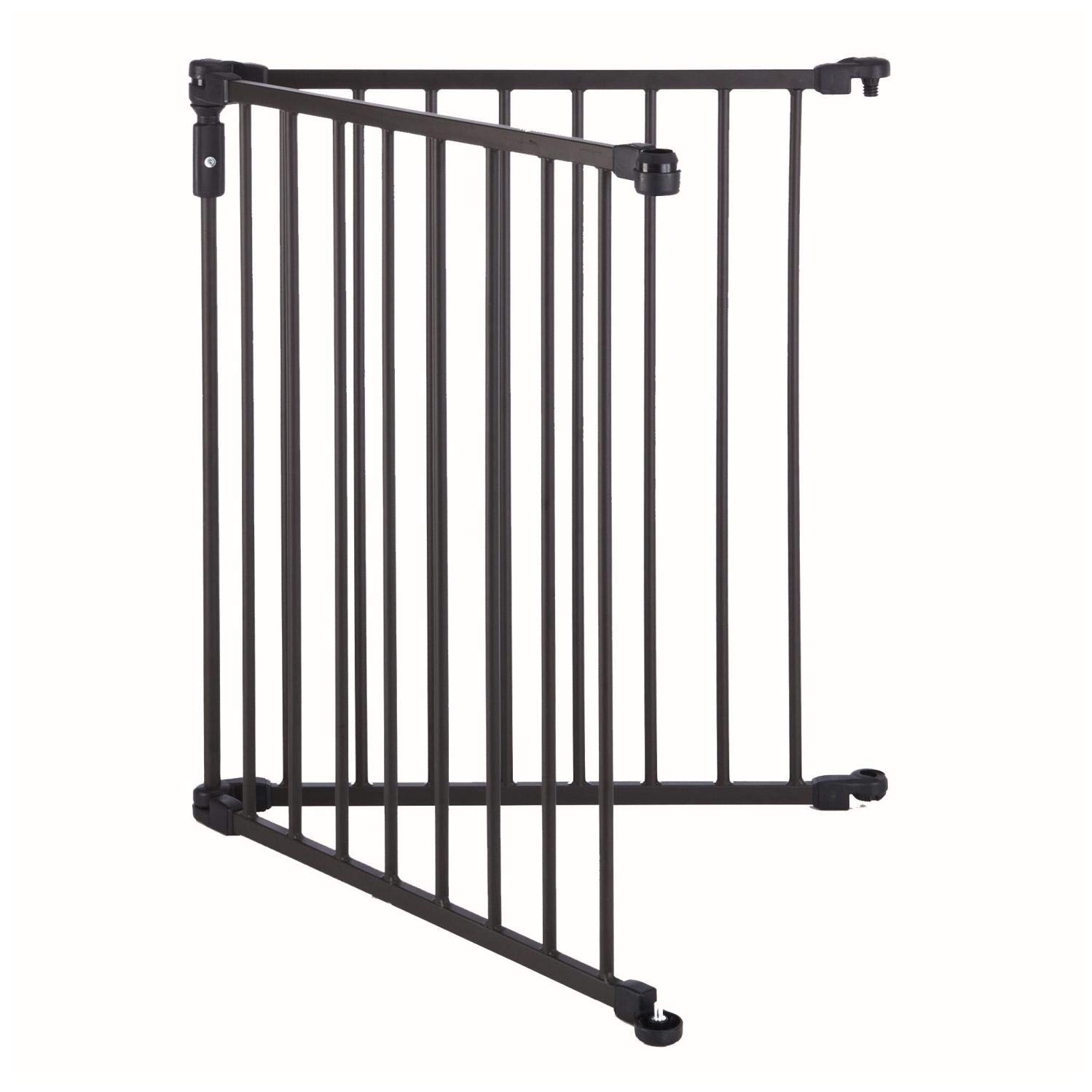 Toddleroo North States 151" Wide 6 Panel Metal Baby Gate Play Yard with 48" Extension, Taupe