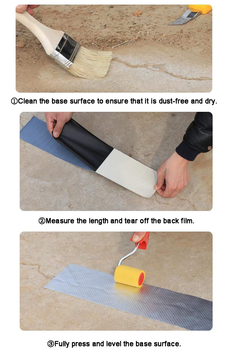 Cinta de butilo para reparación de fugas de techo,cinta de reparación de revestimiento de aluminio Cinta de sellado para reparación de grietas y agujeros en el techo Cinta de tapa de techo
