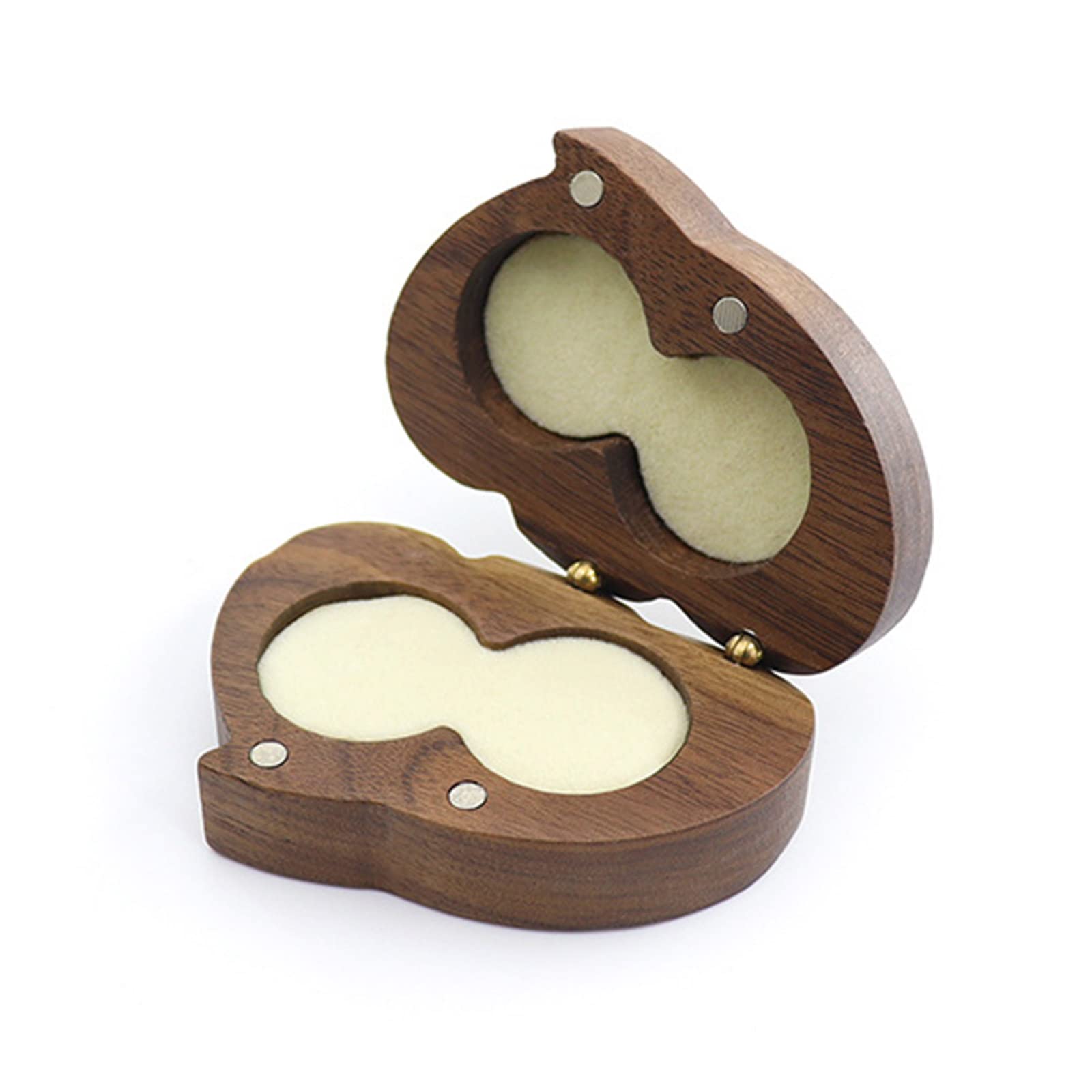 Kalttoy Shaped Proposal Engagement Boxes Wood Bearer for Proposal Wedding Box Container Storage Holder