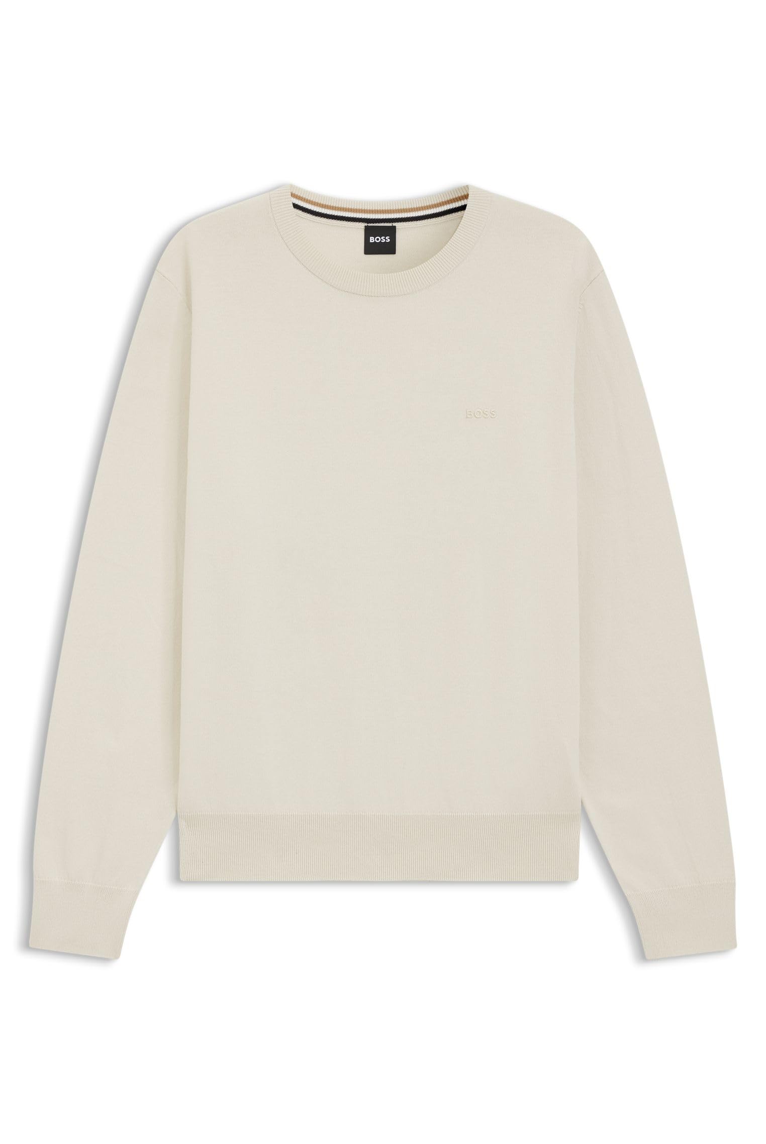 BOSS Herren Upacas-L Pullover aus Baumwolle mit Logo-Stickerei