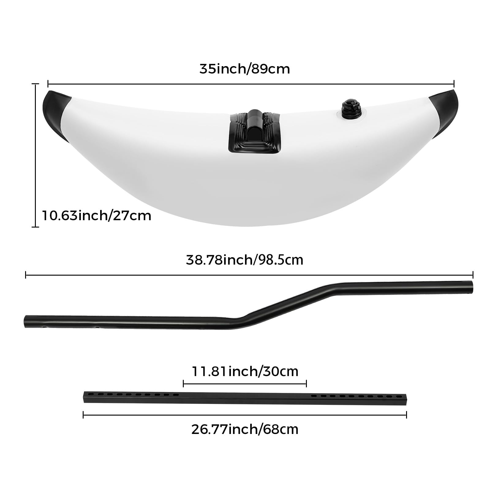 Hteedy Kayak Canoe Outrigger Stabilizers, 2PCS Inflatable Kayak Outrigger Float, PVC Inflatable Pontoon Fishing Float Tube Kit, for Canoes Kayaks Fishing Boats