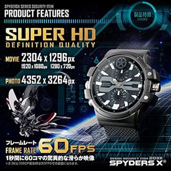 時計、カメラ セット Amazon.co.jp: スパイダーズエックス(SPYDERSX) スパイカメラ