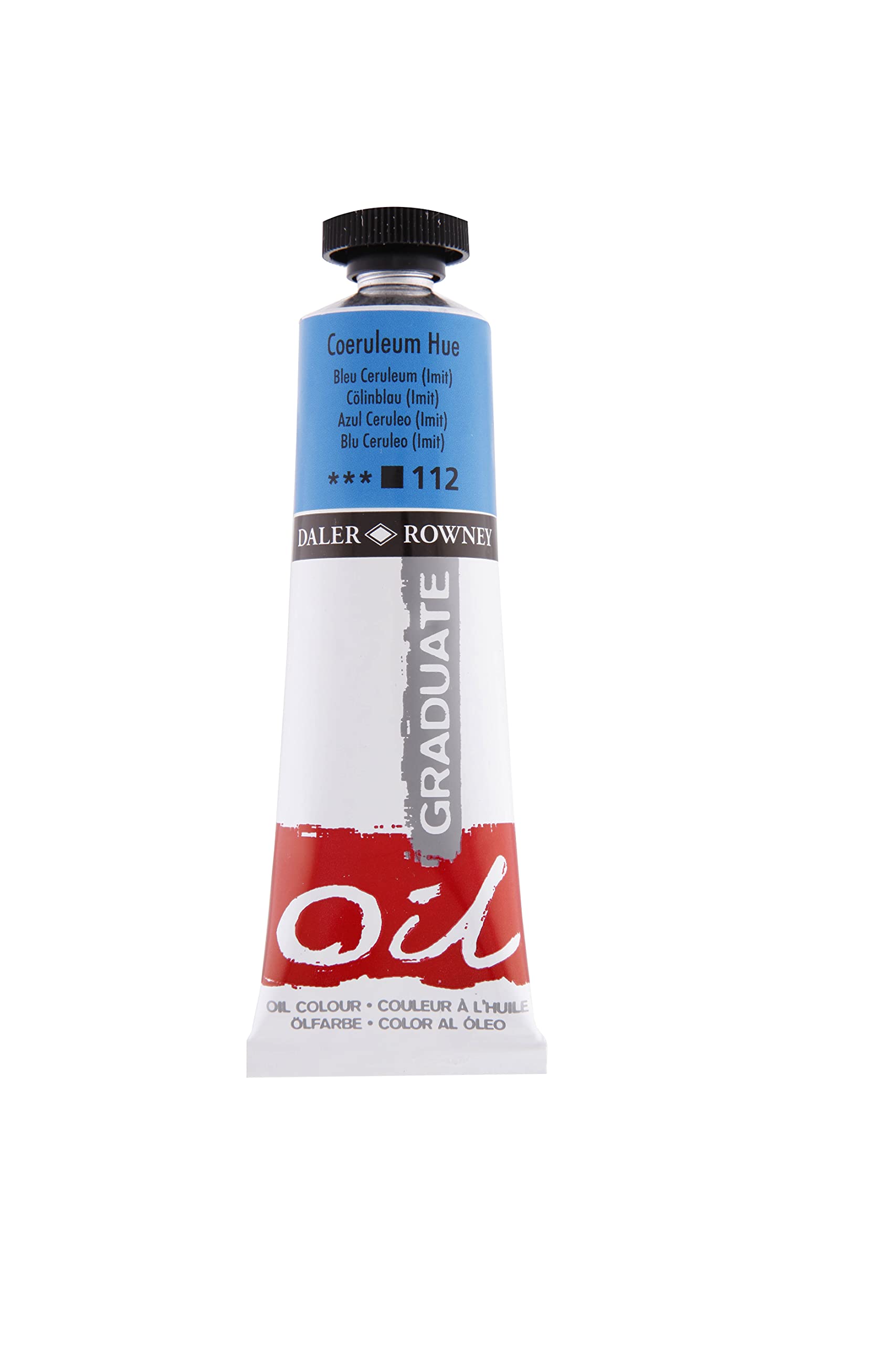 Daler-Rowney Graduate Oil Paint, Aluminium Tube, 1.28oz - 38 ml, Coeruleum Hue